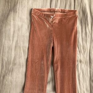 Pink Chicken pink velvet leggings